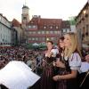 Das 44. Memminger Stadtfest am Memminger Marktplatz mit der Musikkapelle aus Heimertingen.