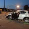 Totalschaden entstand an diesen beiden Autos bei einem Unfall am Freitagabend auf der Schretzheimer Kreuzung. 	