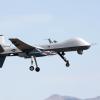 Eine US-Drohne vom Typ "MQ-9 Reaper" beim Landeanflug auf die Creech Air Force Base in Nevada.