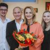 Doris Baumgartl, die neue Oberbürgermeisterin der Stadt Landsberg, mit ihrem Mann Hans-Joachim Baumgartl und den Kindern Alexander und Isabella.
