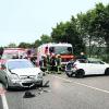 Die B300 bei Aichach war nach dem Unfall gestern gesperrt. Foto: Worschech