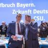 CSU-Parteichef Markus Söder und Generalsekretär Markus Blume auf dem Parteitag 2019 in München.