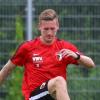 Der Neuzugang des FC Augsburg, Andre Hahn, trainiert bereits.