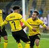 Jubel bei Borussia Dortmund: Raphael Guerreiro und Jadon Sancho steuerten beide Tore zum 4:0-Sieg gegen Atlético Madrid bei.