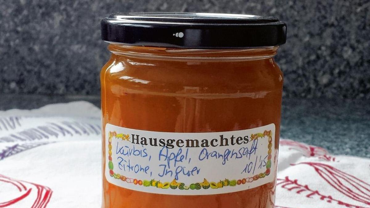 Rezept für Kürbiskonfitüre mit Äpfeln