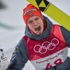 Pure Freude: Skispringer Andreas Wellinger feiert seinen Olympiasieg.