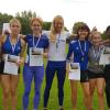 Das Erfolgsteam des LAZ Kreis Günzburg mit Alisa Holzbock (TSV Burgau), Verena Rendle (TSV Niederraunau), Sonja Blöchl (VfR Jettingen), Manuela Groß (TSG Thannhausen), Birgit Motzer, Celine Gum, Mouffi Mal-Ouro Issa (alle TSV Burgau).  	