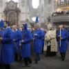 Mit der Prozession des Blauen Bundes endet auch diesmal das Stundengebet in der Wallfahrtskirche Maria Birnbaum. Es findet zum Faschingsendspurt statt.