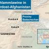 Eine Schlammlawine im Nordosten Afghanistan soll 300 Häuser weggespült haben.