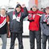 Vier Mitglieder der „Moos-Schanzer“ aus Karlshuld: (von links) Otmar Regenold, Siegfried Hemmauer, Harry und Albert Frauenknecht. 