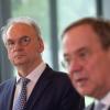 CDU-Chef Armin Laschet und Reiner Haseloff . Könnten sie die Architekten einer Deutschland-Koalition sein? 
