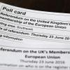 Stimmzettel für die Abstimmung Großbritanniens in der EU: Ein zweites Referendum lehnt die britische Regierung ab.