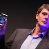 Der Vorstandsvorsitzende des Smartphone-Herstellers Blackberry, Thorsten Heins bei der Vorstellung des neuen Blackberry Z 10.