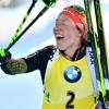 Laura Dahlmeier holte beim Massenstart ihre fünfte Goldmedaille bei der Biathlon-WM.