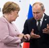 Altkanzlerin Angela Merkel trifft sich am Rande des G20-Gipfels 2019 mit Kremlchef Wladimir Putin.