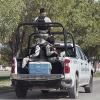 Schwer bewaffnete Mitglieder der mexikanischen Nationalgarde in Ciudad Juárez .