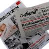 Das Foto zeigt eine Ausgabe der Sammeledition «Zeitungszeugen» vom 05.01.2012 und rechts den beiliegenden  Nachdruck der Zeitung «Der Angriff» vom 30. Januar 1933.