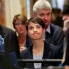 Die AfD-Vorsitzende Frauke Petry nach dem Treffen mit dem Zentralrat der Muslime in Deutschland in Berlin.