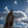 Statue des Herrschers auf der Alten Brücke in Frankfurt am Main: Karl der Große starb wohl an einer Lungenentzündung.