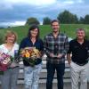 Die Sieger der Clubmeisterschaften im Golfclub Tegernbach: (von links) Heidi Greß (Seniorinnen), Lena Jung (Damen), Philipp Keppeler (Herren) und Dieter Heckl (Senioren). 	 	