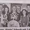 Sie waren vor zwei Jahrzehnten die Repräsentanten des Schützenvereins „Eichenlaub“ Oberringingen (von links): Bernd Beck, Barbara Hurler, Werner Schwab, Schützenmeister Xaver Kratzer, Sandra Stelzer, Michael Beck und Stefan Mittring. 