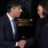 Der britische Premierminister Rishi Sunak (l) empfängt US-Vizepräsidentin Kamala Harris in der Downing Street 10.