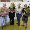 Bei der Bonsai-Ausstellung des Bonsai Arbeitskreises Thannhausen, von links: Josef Kindl, Elisabeth Hildensperger, Josef Förg und Gerhard Holzer.