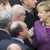 Bundeskanzlerin Angela Merkel bei der namentlichen Abstimmung über weitere Finanzhilfen für Griechenland. Foto: Hannibal dpa