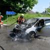 Die Oberelchinger Feuerwehr löschte ein brennendes Auto binnen Minuten.