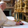 Papst Franziskus beim Gebet in der Basilika Santa Maria Maggiore am Donnerstagmorgen. Der weitere Tag nach der Papstwahl im Ticker.