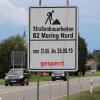 Die B2 wird ab Mittwoch bei Mering streckenweise gesperrt. 