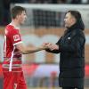 FCA-Trainer Enrico Maaßen und sein Wunderkind Arne Engels.