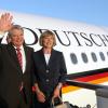 Bundespräsident Joachim Gauck mit seiner Lebensgefährtin Daniela Schadt beim Israel-Besuch.
