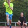 Aleksandar Askovic ist derzeit schnellster 100-Meter-Sprinter Bayerns. Der 19-jährige Augsburger und Trainer Stefan Wastian arbeiten sich stetig näher an die deutsche Spitze heran.  	