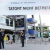 Nach der Tat am Alexanderplatz in Berlin.