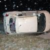 In Emershofen wurde eine Frau bei einem Unfall verletzt. Ihr Wagen überschlug sich. 
