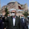 Recep Tayyip Erdogan besuchte am Sonntag die Hagia Sophia. 