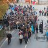 Andere Flüchtlinge waren zu Fuß über die österreichisch-deutsche Grenze gelangt. Das Bild stammt von einem Grenzübergang nahe Passau aus dem Oktober 2015.