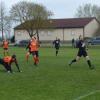 Eva Enslin (am Boden) erzielt hier per Kopfball das 2:1 für Maihingen, den Treffer bejubeln Nina Lämmer, Jana Ernst, Lena Wiedemann und Melanie Dürr.