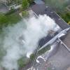 Die Solarthermieanlage auf dem Dach eines Hauses im Heine-Ring in Wertingen brannte. Die Wertinger Feuerwehr hatte das Feuer schnell unter Kontrolle.