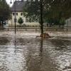 Die Ortschaft Otting wurde bei dem Gewitter am Dienstag überschwemmt.