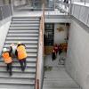 Das ist der momentane Stand der Bauarbeiten am Staatstheater und Bahnhof.