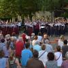 Beim Langerringer Musiksommer spielten das örtliche große Blasorchester, das Jugendensemble, der Posaunenchor sowie die befreundete Blasmusik aus Obermeitingen.