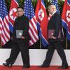 US-Präsident Donald Trump und der nordkoreanische Machthaber Kim Jong Un bei ihrem Treffen in Singapur im vergangenen Juni. Nun treffen sie sich erneut.