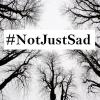 Unter dem Hashtag #NotJustSad tauschen sich Tausende Betroffene über ihre Depression aus. 