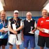 Vater und Sohn, Jochen Maurer und Günter Maurer (von rechts), setzten sich im Finale gegen Thommy Kling und Wilbert Jochims (von links) durch. 	