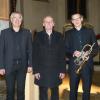 Klaus Ortler, Reinhard Eberhardt und Jonas Hillenmeyer (von links) präsentierten Musik und Texte vom Rieser Heimatdichter Michel Eberhardt in der Nördlinger Spitalkirche.  	 	