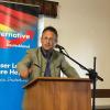 AfD-Bundestagsabgeordneter Peter Felser sprach in Gremheim. 	