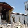 Eine beschädigte Kirche im Les Cayes auf Haiti.