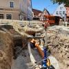 So sieht es an der Baustelle an der Kreuzung Drehergasse/Deininger Straße derzeit aus.